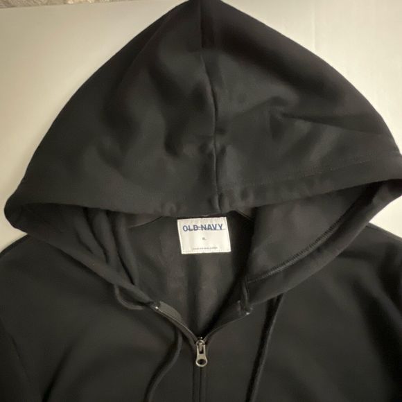 Old Navy 207128-01 Men's Sz XL Blackjack Black Classic Front Zip Hoodie Jacket - Picture 7 of 8